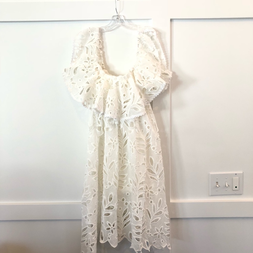 Chicwish off the shoulder white dress